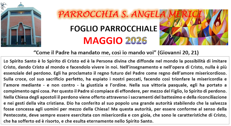Il Foglio Parrocchiale mensile Il Foglio Parrocchiale mensile