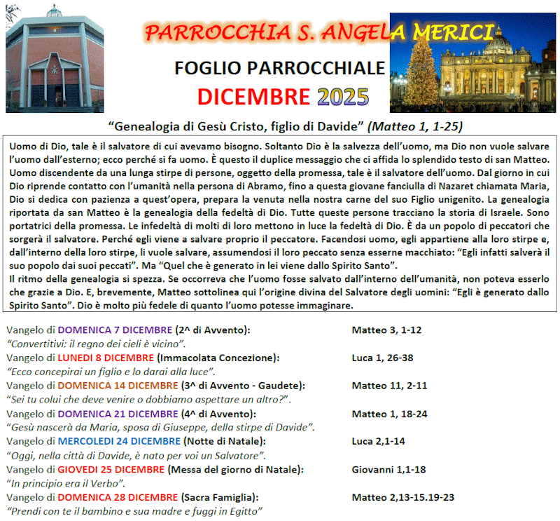 Il Foglio Parrocchiale mensile Il Foglio Parrocchiale mensile